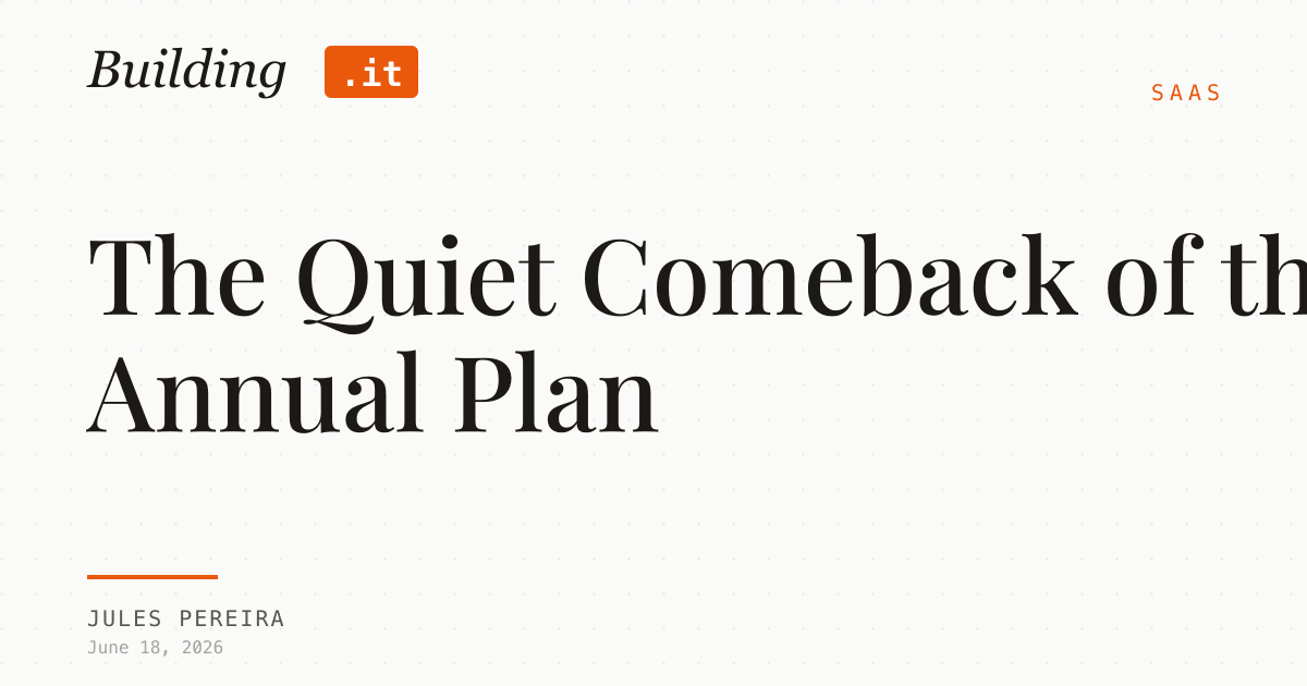 Cover Image for The Quiet Comeback of the Annual Plan