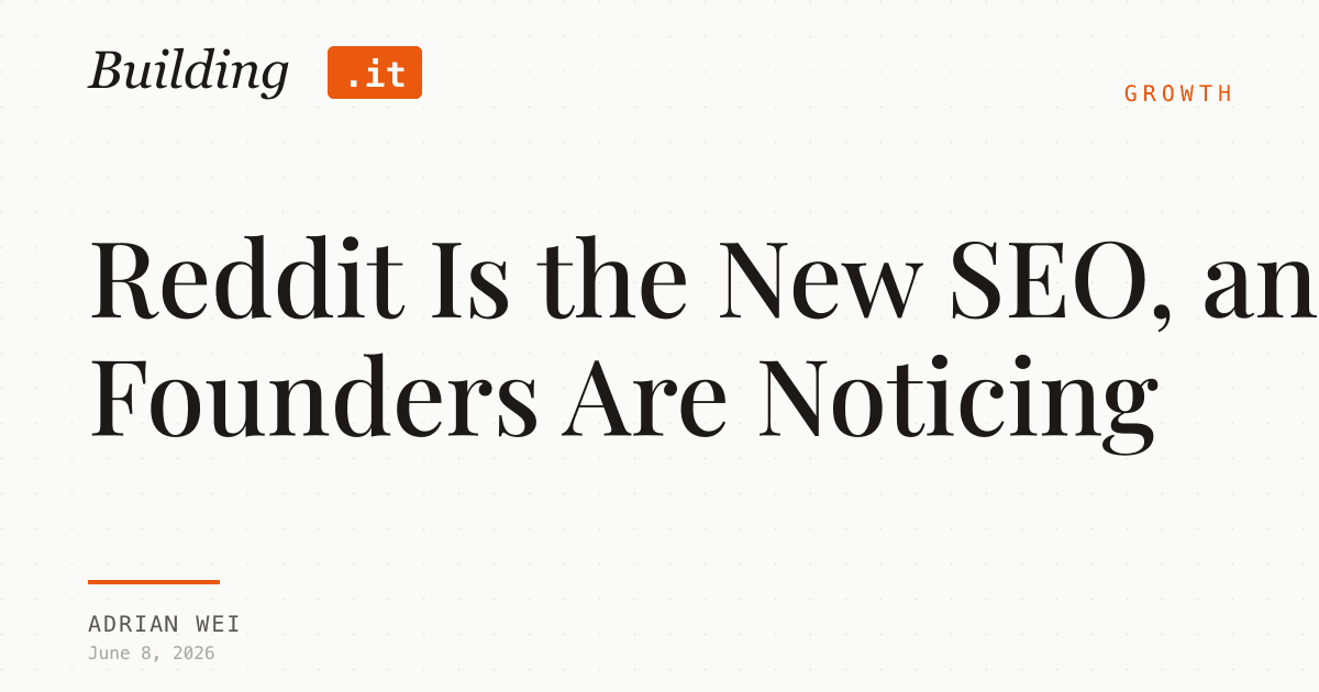 Cover Image for Reddit Is the New SEO, and Founders Are Noticing